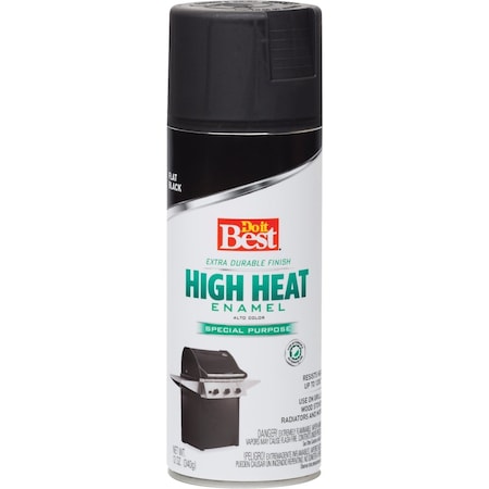 All-Source Flat Black 12 Oz. High Heat Spray Paint 203298D